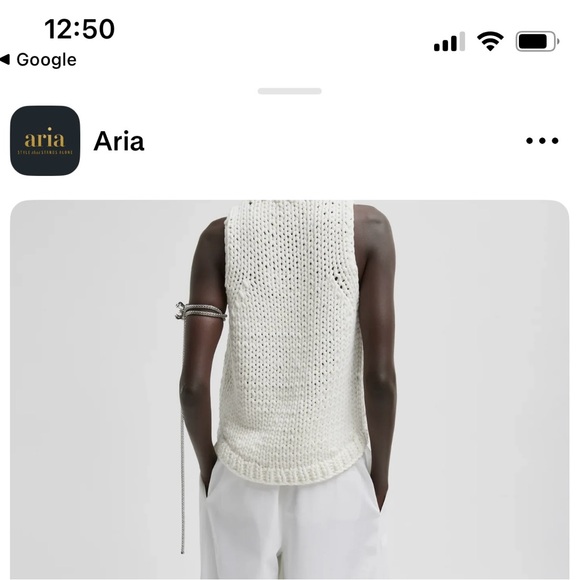 Tibi White Knit Tank Top - Picture 2 of 6